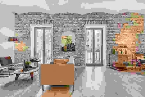 Покрашенный кирпич в интерьере. Какие есть виды? 08