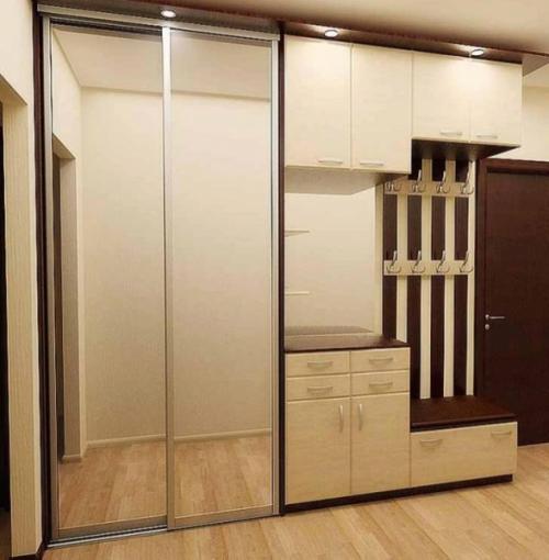 Встроенная гардеробная в прихожей. Преимущества и недостатки встроенной гардеробной в прихожей 15