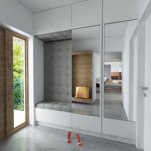 Гардеробная в узком коридоре. Какие варианты мебели в узкую прихожую