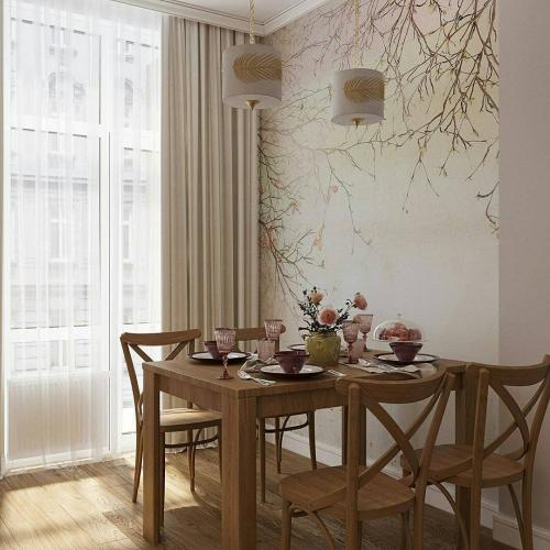 Кухня в теплых светлых тонах с элементами дерева 02