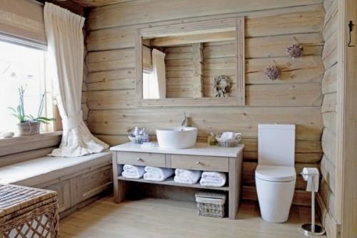 Мебель для ванны в стиле кантри. Характерные черты