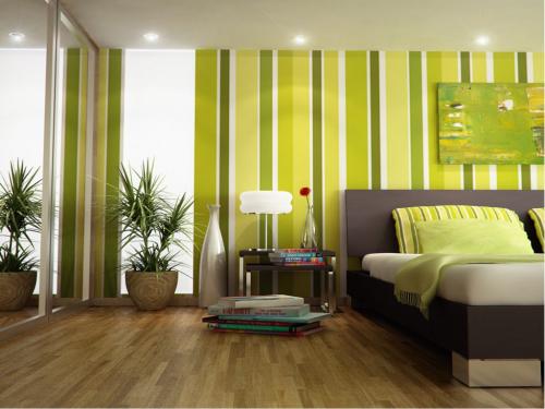 Дизайн спальни в зеленом цвете. Зеленая спальня 08