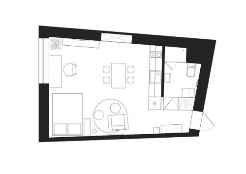Идея дизайна квартиры — студии 08