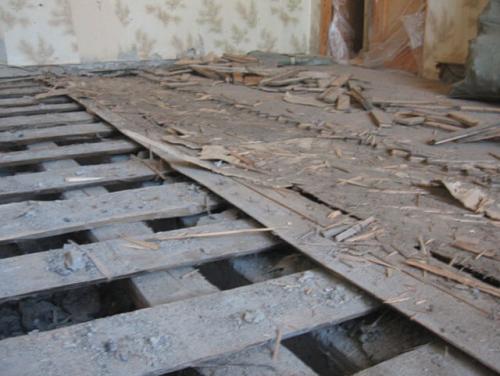Демонтаж пола из ДСП. Демонтаж пола деревянного в Краснодаре 03