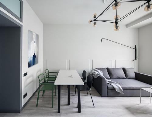 Квартира в доме 1930х годов. Сдержанный стиль с яркими акцентами. 06