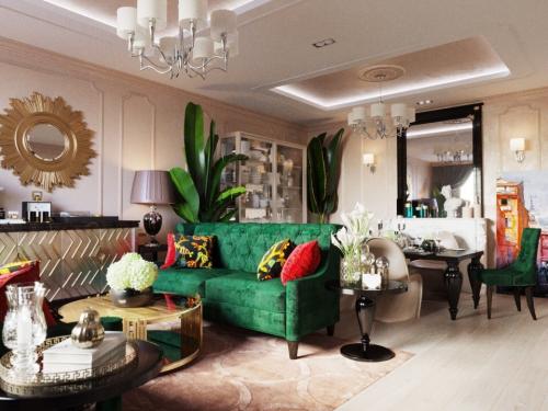 Оцените дизайн — проект гостиной в загородном доме под Симферополем. Площадь — 50 кв. м 06