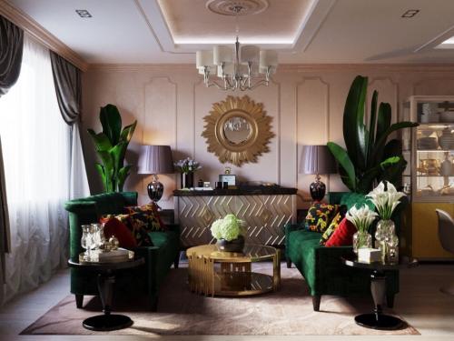 Оцените дизайн — проект гостиной в загородном доме под Симферополем. Площадь — 50 кв. м 04