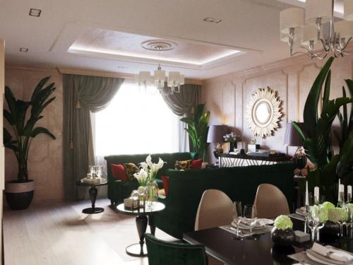 Оцените дизайн — проект гостиной в загородном доме под Симферополем. Площадь — 50 кв. м 07