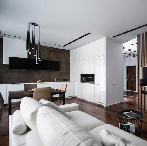 Стильный и строгий дизайн квартиры. 01