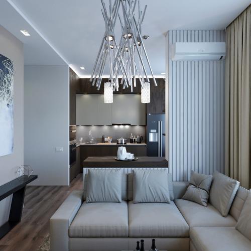 Минималистичная квартира-студия "ЖК Ясный" 05