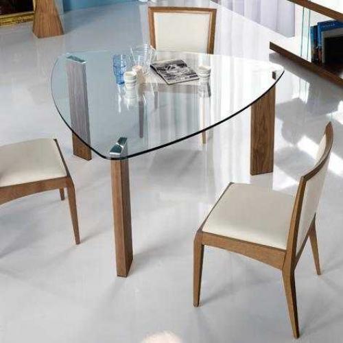 Столы стеклянные круглые для кухни. Виды столешниц