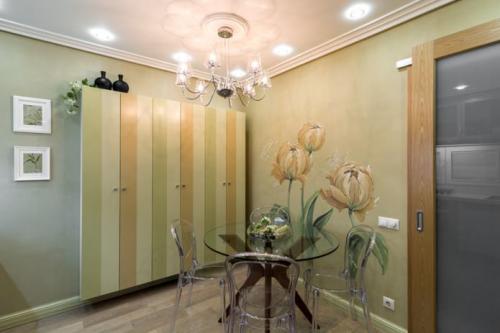 Салатовые обои на кухне. Обои для зеленой кухни в интерьере— фото 21 Салатовые обои на кухне. Обои для зеленой кухни в интерьере— фото 21