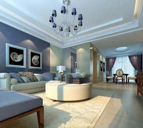 Сочетание в интерьере бежевого и синего. БЕЖЕВО-ГОЛУБАЯ ГОСТИНАЯ: АЗЫ ДИЗАЙНА И ДЕКОРИРОВАНИЯ