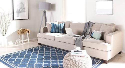 Сочетание в интерьере бежевого и синего. БЕЖЕВО-ГОЛУБАЯ ГОСТИНАЯ: АЗЫ ДИЗАЙНА И ДЕКОРИРОВАНИЯ