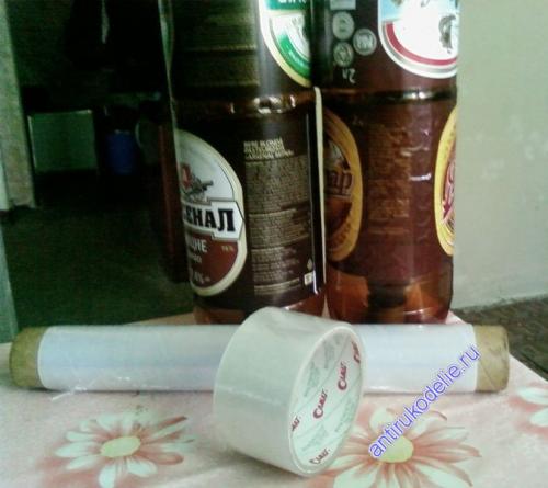 Кресло из бутылок пластиковых.