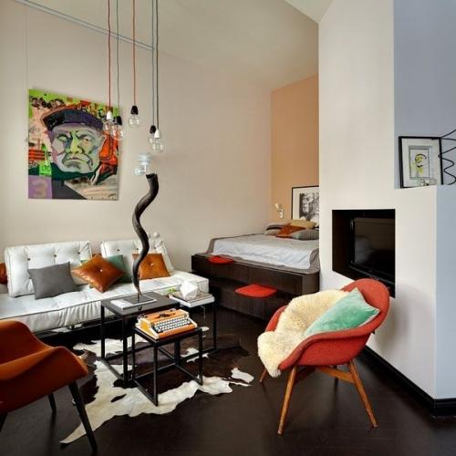 Интерьер однокомнатной квартиры маленькой. Жизнь в небольшом пространстве: супероптимизированный интерьер маленькой однокомнатной квартиры 11