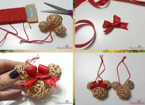 Поделки на новый год 2020 своими руками. Новогодняя игрушка Микки Маус к году 2020 своими руками