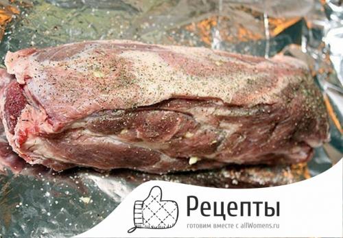 Как сделать мясо в духовке сочным и мягким. Мясо запеченное в духовке в фольге целым куском 13 Как сделать мясо в духовке сочным и мягким. Мясо запеченное в духовке в фольге целым куском 13