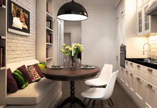 Дизайн кухни с диваном и телевизором. Лучшие варианты моделей диванов для малогабаритных кухонь