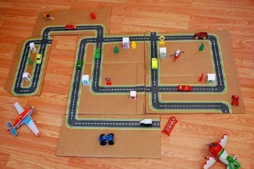Как сделать дорогу для машинок своими руками. Для дома и дачи: папа-виртуоз создает отличные варианты увлекательных гоночных трасс