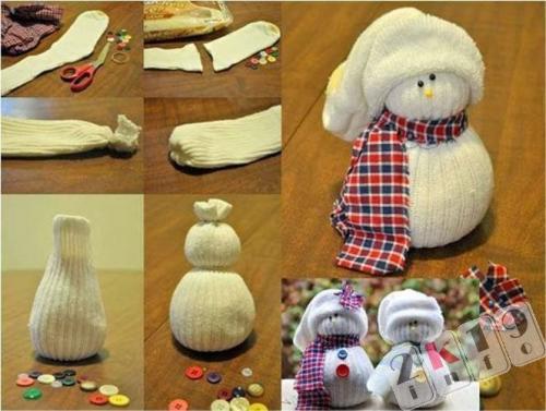 Новогодние поделки своими руками на 2019. Снеговик своими руками