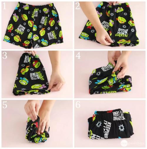 Как сложить компактно мужские трусы. Варианты компактного сворачивания