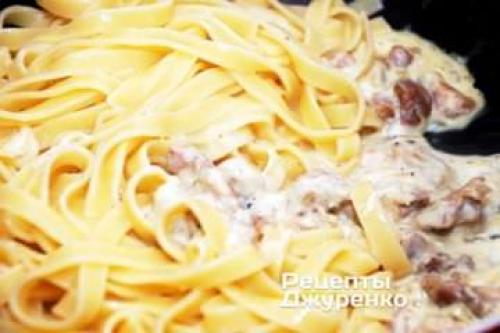 Паста с беконом и курицей. Классический рецепт пасты 08 Паста с беконом и курицей. Классический рецепт пасты 08
