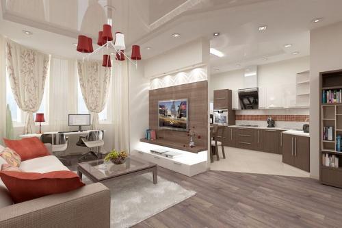 Интерьер комнаты в однокомнатной квартире. Советы по выбору дизайна однокомнатной квартиры 14 Интерьер комнаты в однокомнатной квартире. Советы по выбору дизайна однокомнатной квартиры 14