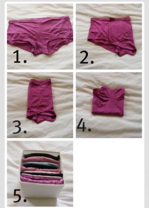 Как сложить трусы бантиком. Способы сложить мужские трусы