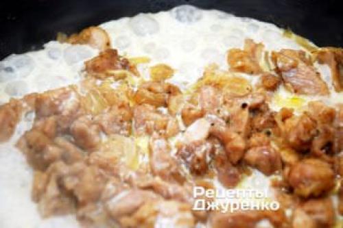 Паста с беконом и курицей. Классический рецепт пасты 06 Паста с беконом и курицей. Классический рецепт пасты 06