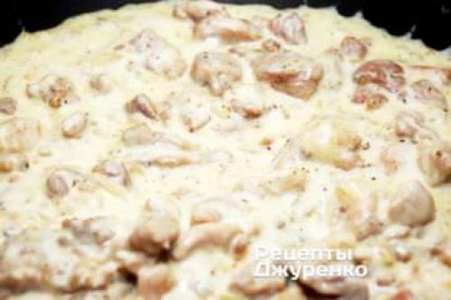 Паста с беконом и курицей. Классический рецепт пасты 07 Паста с беконом и курицей. Классический рецепт пасты 07