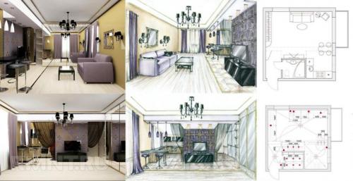 Заказать дизайн интерьера в Москве. Дизайн проект квартир. Заказать дизайн-проект квартиры в Москве 04