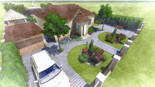 Красивые дворы частных домов. Принципы планировки двора возле частного дома 03