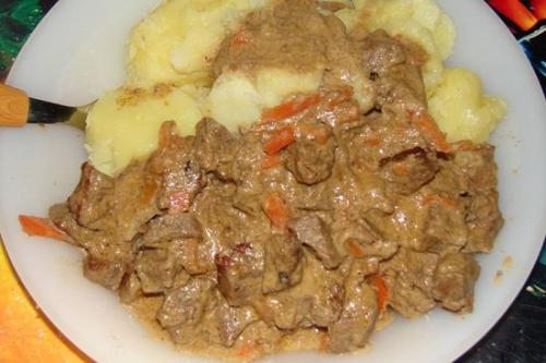 Как приготовить говяжью печень с Подливой. Гуляш из Печени с Подливой