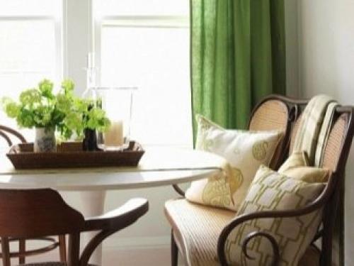 Шторы на зеленую кухню. Зеленые шторы на кухню 01 Шторы на зеленую кухню. Зеленые шторы на кухню 01