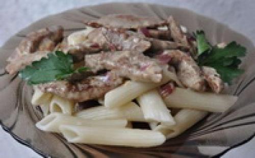 Печень говяжья по-строгановски. Классическая печень по-строгановски