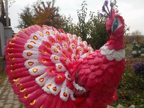 Поделки для сада из пластиковых бутылок. Пластиковый дизайн для сада