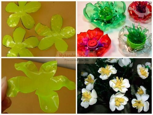 Цветы из бутылок пластиковых своими руками для сада. Цветы из пластиковых бутылок: фото