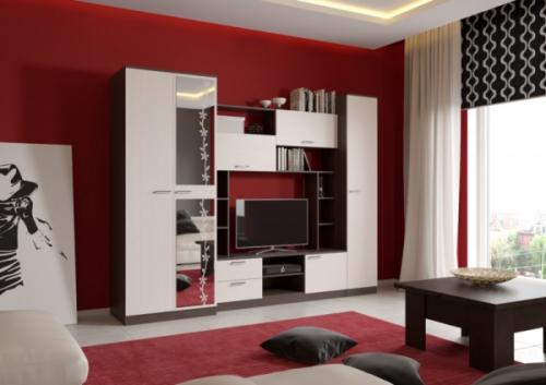 Гостиная в красных тонах. Красная мебель 13 Гостиная в красных тонах. Красная мебель 13