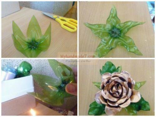 Цветы из бутылок пластиковых своими руками для сада. Цветы из пластиковых бутылок: фото