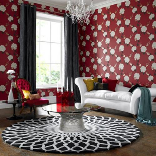 Красные обои в комнате. Особенности использования красных обоев для стен