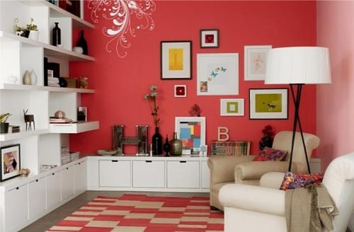 Гостиная в красном цвете. Особенности дизайна красной гостиной