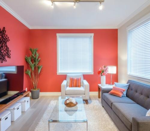 Гостиная в красных тонах. Красная мебель 19 Гостиная в красных тонах. Красная мебель 19