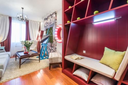 Гостиная в красных тонах. Красная мебель 07 Гостиная в красных тонах. Красная мебель 07