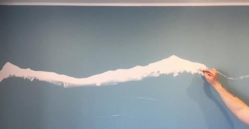 Горы на стене своими руками. МАСТЕР-КЛАСС: Как быстро и недорого декорировать пустую стену