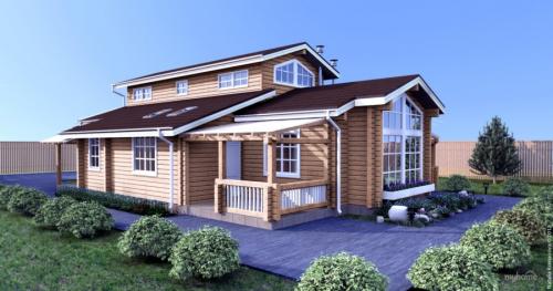 Интерьер деревянного дома в скандинавском стиле. Внутренне оформление