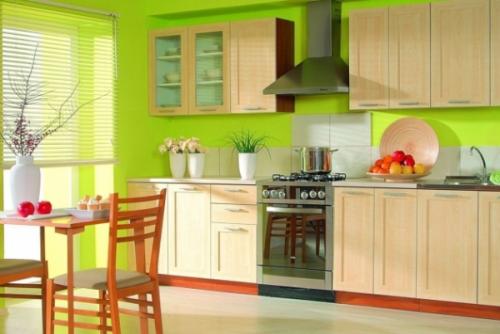 Обои зеленые для кухни. Зеленый — это, какой оттенок? 06