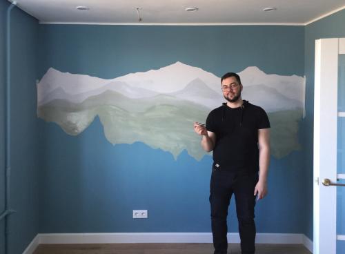 Горы на стене своими руками. МАСТЕР-КЛАСС: Как быстро и недорого декорировать пустую стену