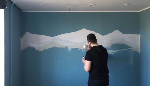 Горы на стене своими руками. МАСТЕР-КЛАСС: Как быстро и недорого декорировать пустую стену