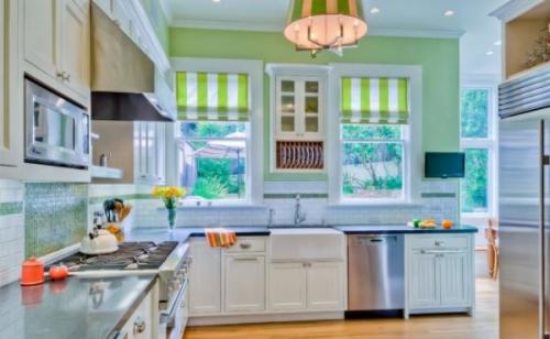 Обои зеленые для кухни. Зеленый — это, какой оттенок? 08